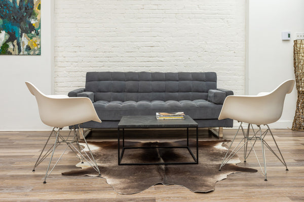 Homeroots 6' X 7' Brown Cowhide Hand Knotted Area Rug Tan Cowhide 544320