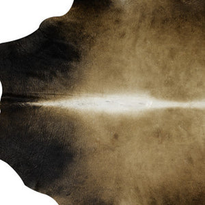 Homeroots 5' X 7' Tan Genuine Cowhide Hand Knotted Area Rug Tan Cowhide 544321