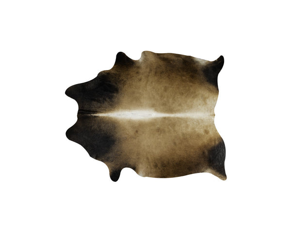 Homeroots 5' X 7' Tan Genuine Cowhide Hand Knotted Area Rug Tan Cowhide 544321