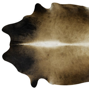 Homeroots 5' X 7' Tan Genuine Cowhide Hand Knotted Area Rug Tan Cowhide 544321