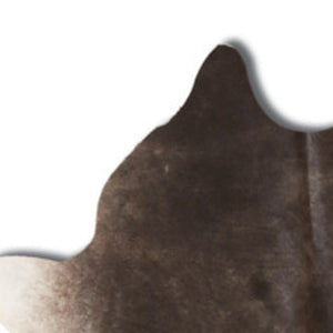 Homeroots 6' X 7' Gray And Ivory Genuine Cowhide Hand Knotted Area Rug Gray Cowhide 544323