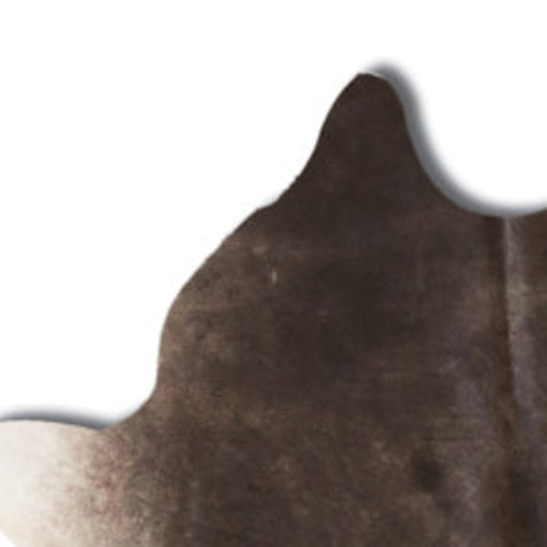 Homeroots 6' X 7' Gray And Ivory Genuine Cowhide Hand Knotted Area Rug Gray Cowhide 544323