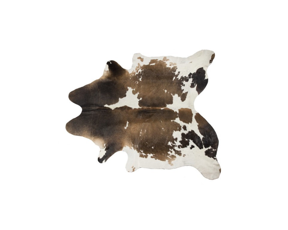 HomeRoots 5x7 Genuine Cowhide Hand Knotted Area Rug Natural Artisan Accent for Living Room 544326