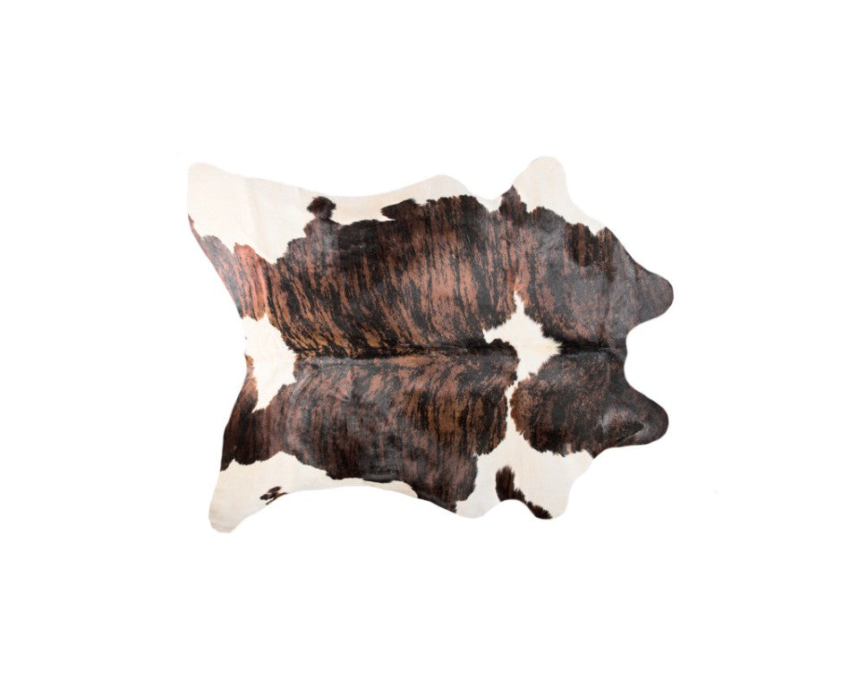 HomeRoots 5x7 Genuine Cowhide Hand Knotted Area Rug Natural Brown Artisan Living Room Accent 544327