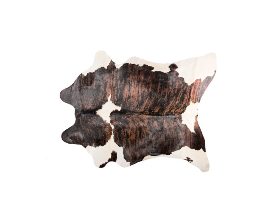 HomeRoots 5x7 Genuine Cowhide Hand Knotted Area Rug Natural Brown Artisan Living Room Accent 544327