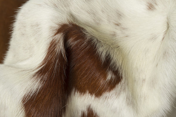 Homeroots 5' X 7' Brown And White Cowhide Hand Knotted Area Rug White & Brown Cowhide 544332