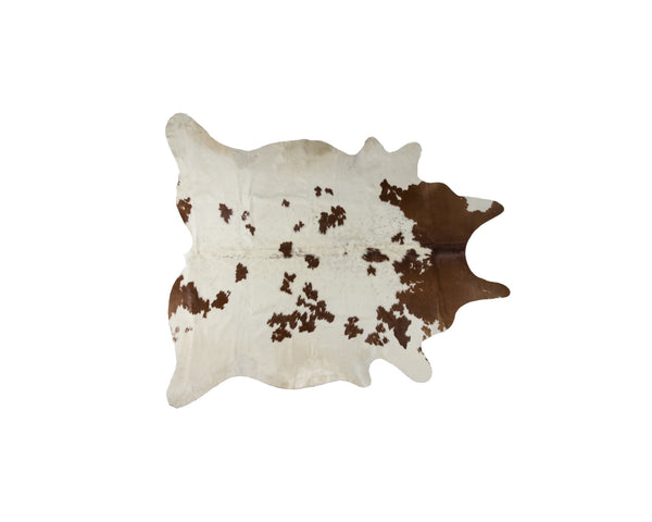 Homeroots 5' X 7' Brown And White Cowhide Hand Knotted Area Rug White & Brown Cowhide 544332