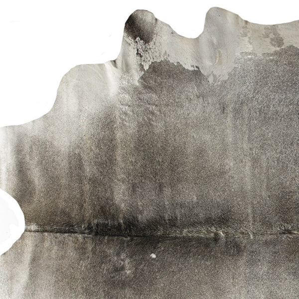 Homeroots 5' X 7' Gray And White Cowhide Hand Knotted Area Rug Gray And White Cowhide 544334