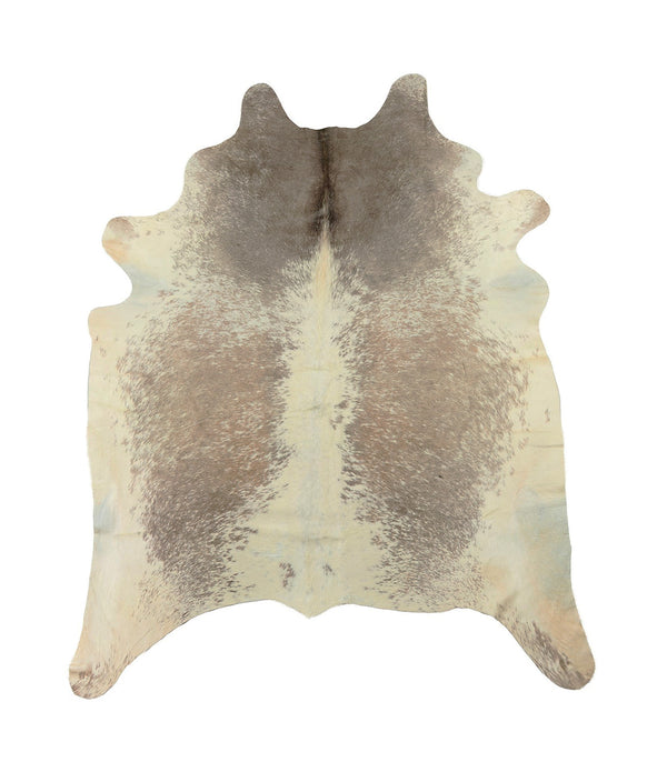 Homeroots 6' X 7' Brown And White Cowhide Hand Knotted Area Rug Tan And White Cowhide 544337