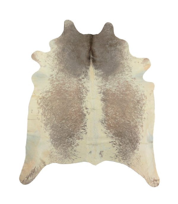 Homeroots 6' X 7' Brown And White Cowhide Hand Knotted Area Rug Tan And White Cowhide 544337