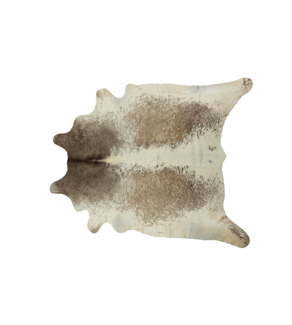 Homeroots 5' X 7' Brown And White Cowhide Hand Knotted Area Rug White & Brown Cowhide 544338