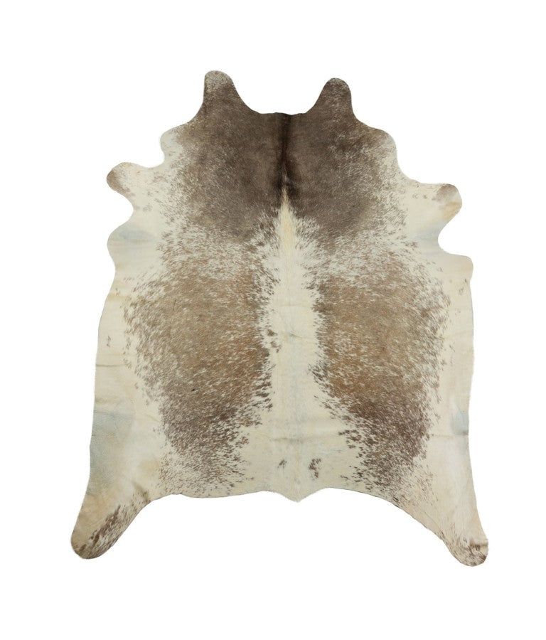 HomeRoots 6 Ft Hand Knotted Natural Cowhide Area Rug Artisan Crafted for Living Rooms 544339