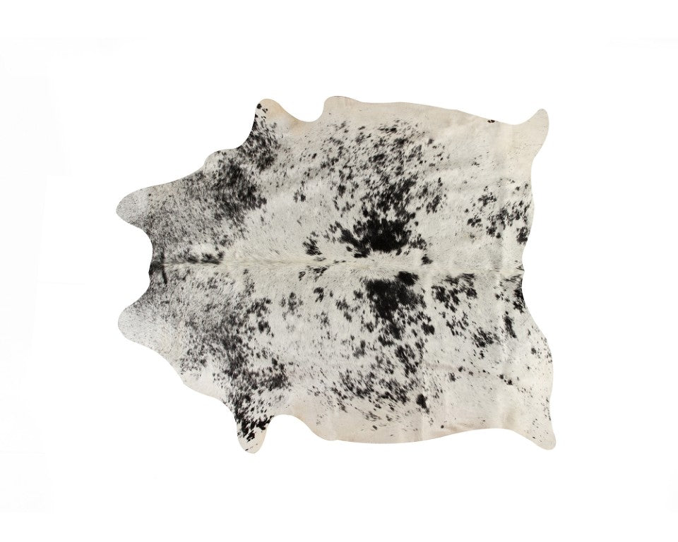 Genuine Cowhide Hand Knotted Area Rug Bold Black White Artisan Statement Living Room