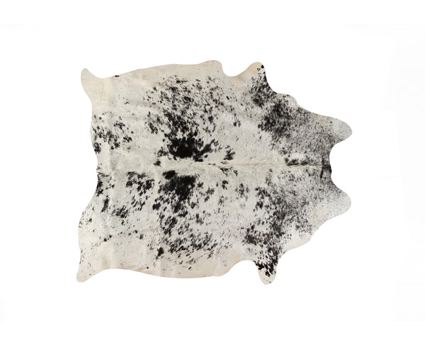 Homeroots 5' X 7' Black And White Cowhide Hand Knotted Area Rug Black And White Cowhide 544340