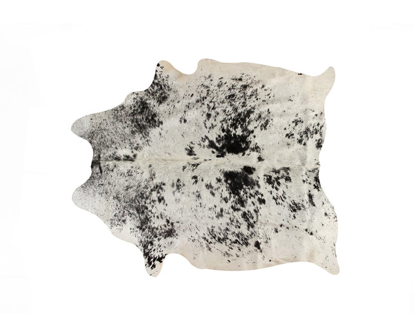 Homeroots 5' X 7' Black And White Cowhide Hand Knotted Area Rug Black And White Cowhide 544340