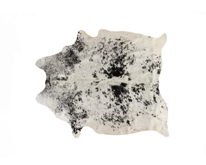 Homeroots 5' X 7' Black And White Cowhide Hand Knotted Area Rug Black And White Cowhide 544340