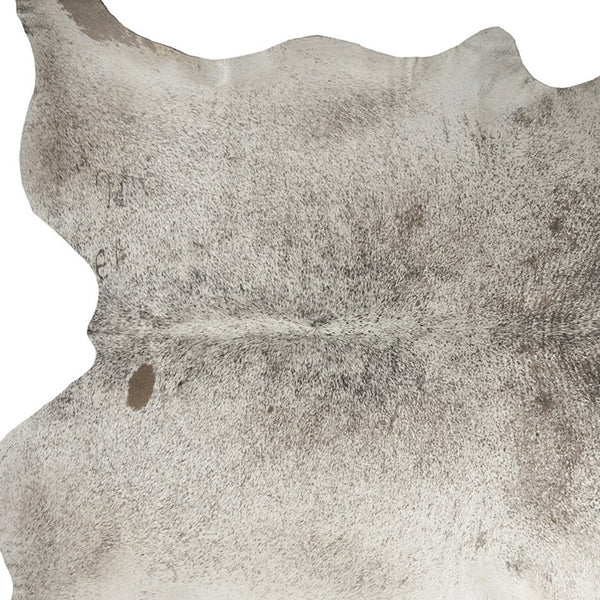 Homeroots 5' X 7' Taupe And Ivory Cowhide Hand Knotted Area Rug Brown And White Cowhide 544342