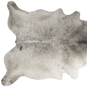 Homeroots 5' X 7' Taupe And Ivory Cowhide Hand Knotted Area Rug Brown And White Cowhide 544342
