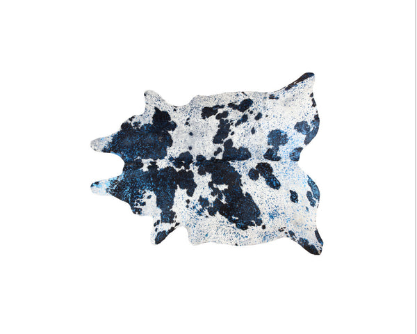 Homeroots 5' X 7' Black And White Cowhide Hand Knotted Area Rug Black And White Cowhide 544344