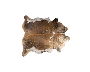 Homeroots 5' X 7' Brown And White Cowhide Hand Knotted Area Rug Brown And White Cowhide 544346