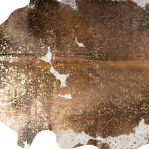 Homeroots 5' X 7' Brown And White Cowhide Hand Knotted Area Rug Brown And White Cowhide 544346