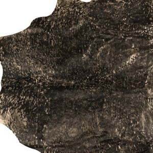 Homeroots 6' X 7' Brown And Bronze Genuuine Cowhide Hand Knotted Area Rug Copper & Chocolate Cowhide 544347