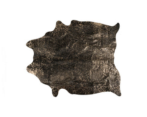 Homeroots 6' X 7' Brown And Bronze Genuuine Cowhide Hand Knotted Area Rug Copper & Chocolate Cowhide 544347