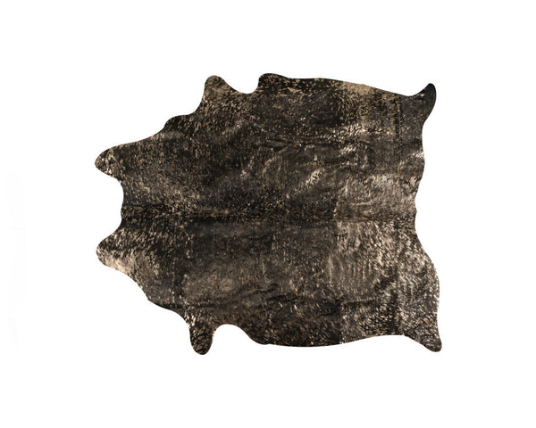 Homeroots 6' X 7' Brown And Bronze Genuuine Cowhide Hand Knotted Area Rug Copper & Chocolate Cowhide 544347
