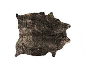 Homeroots 6' X 7' Brown And Bronze Genuuine Cowhide Hand Knotted Area Rug Copper & Chocolate Cowhide 544347