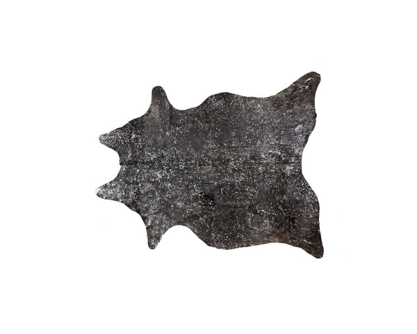 Homeroots 5' X 7' Brown And Silver Cowhide Hand Knotted Area Rug Silver And Brown Cowhide 544348