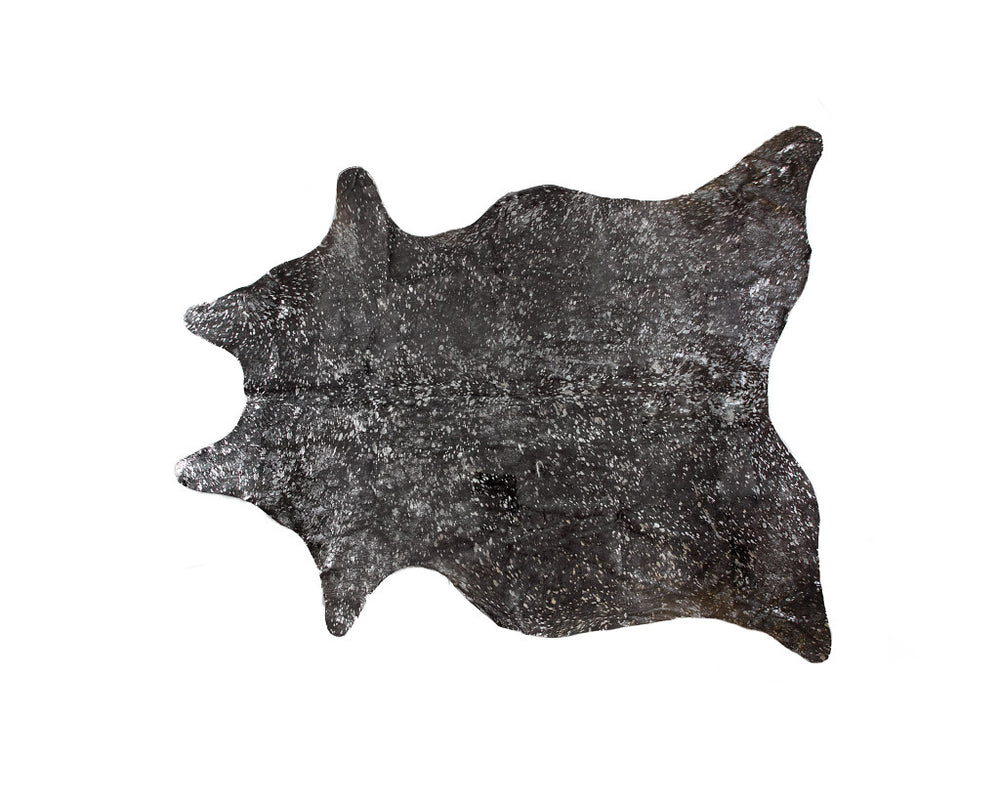 Homeroots 6' X 7' Brown And Silver Cowhide Hand Knotted Area Rug Silver And Brown Cowhide 544349