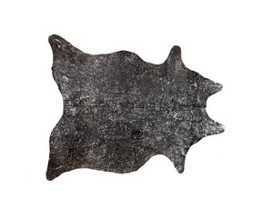 Homeroots 6' X 7' Brown And Silver Cowhide Hand Knotted Area Rug Silver And Brown Cowhide 544349