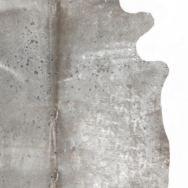 Homeroots 5' X 7' Gray And Silver Genuine Cowhide Hand Knotted Area Rug Gray Cowhide 544351