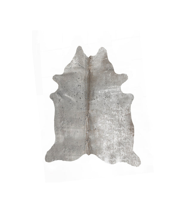 Homeroots 5' X 7' Gray And Silver Genuine Cowhide Hand Knotted Area Rug Gray Cowhide 544351