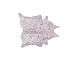 Homeroots 5' X 7' Gray And Pink Cowhide Hand Knotted Area Rug Gray Cowhide 544352