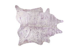 Homeroots 5' X 7' Gray And Pink Cowhide Hand Knotted Area Rug Gray Cowhide 544352