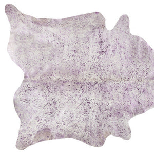 Homeroots 5' X 7' Gray And Pink Cowhide Hand Knotted Area Rug Gray Cowhide 544352