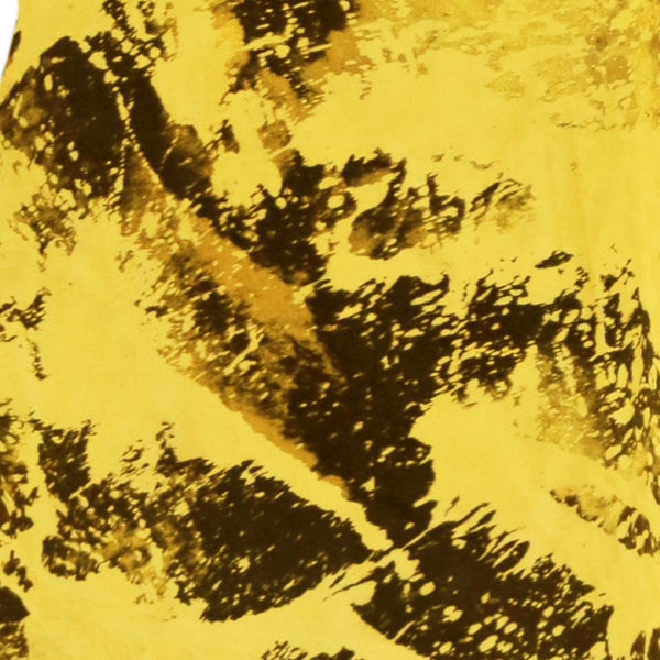 Homeroots 6' X 7' Yellow And Brown Cowhide Hand Knotted Area Rug Brown Cowhide 544353