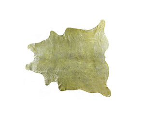 Homeroots 5' X 7' Green And Silver Cowhide Hand Knotted Area Rug Lime Green Cowhide 544354