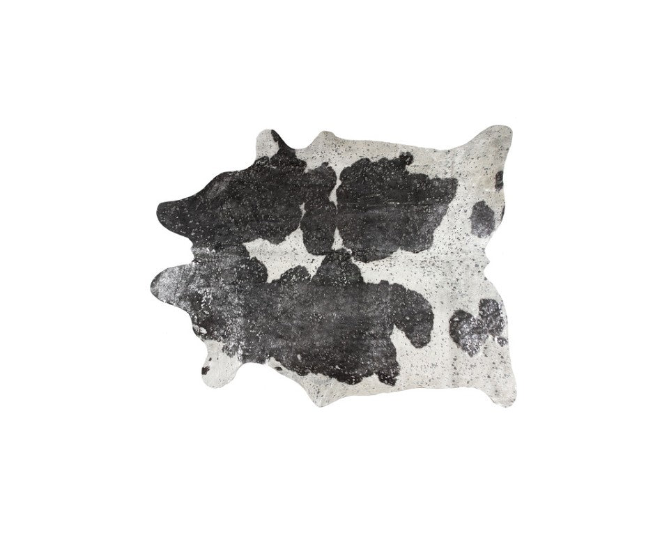 HomeRoots 5x7 Genuine Cowhide Hand Knotted Area Rug Bold Natural Pattern Living Room 544359