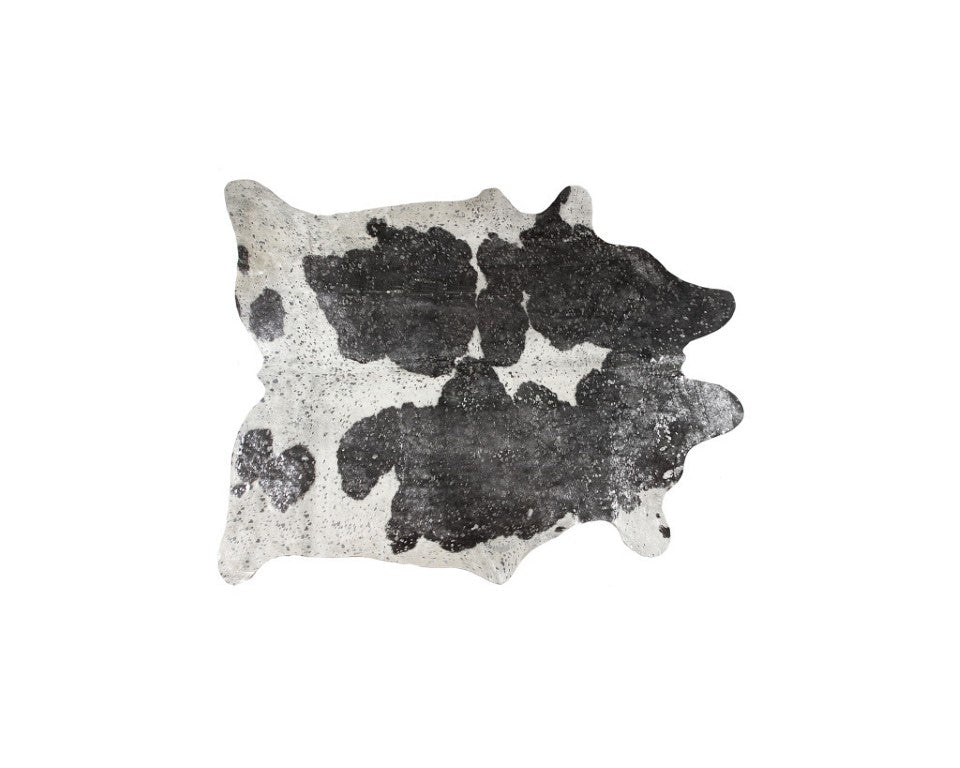 HomeRoots 5x7 Genuine Cowhide Hand Knotted Area Rug Bold Natural Pattern Living Room 544359