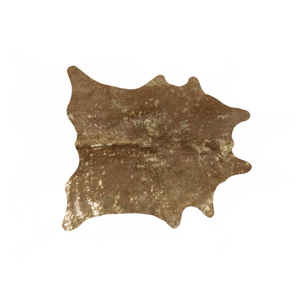 Homeroots 5' X 7' Gold And Brown Cowhide Hand Knotted Area Rug Tan And Brown Cowhide 544360