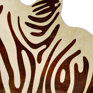 Homeroots 6' X 7' Natural And Brown Zebra Print Genuine Cowhide Area Rug Natural And Brown Cowhide 544370