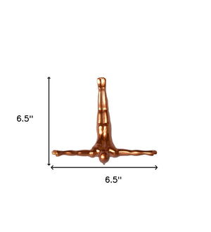 Homeroots Set Of Five 7" Black White And Metallic Resin Diving Man Wall Decor  Resin 544462