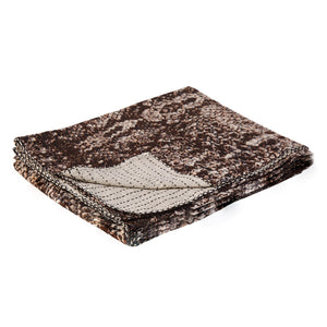 HomeRoots 50" X 70" Artisan Brown & Ivory Kantha Throw Blanket - Handcrafted Cotton with Embroidery Charm 544507