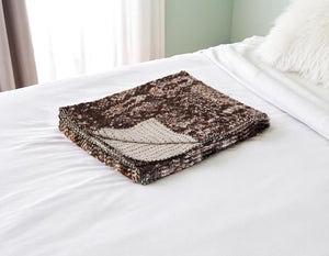HomeRoots 50" X 70" Artisan Brown & Ivory Kantha Throw Blanket - Handcrafted Cotton with Embroidery Charm 544507