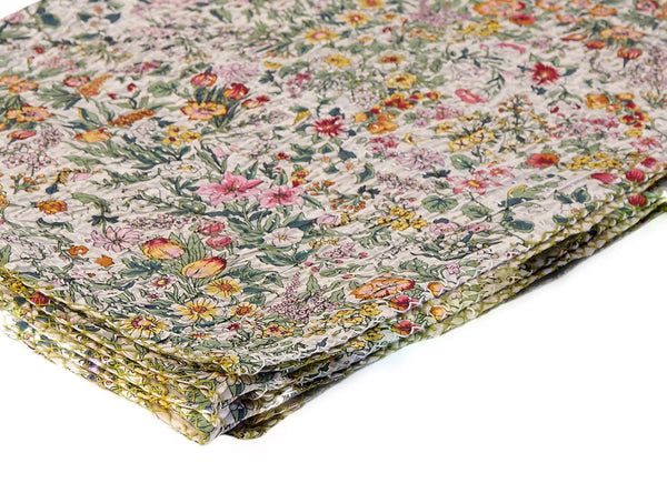 HomeRoots 50" Cotton Quilted Floral Throw Blanket - Cozy White, Green & Red Embroidery for Home Décor & Gifting 544508
