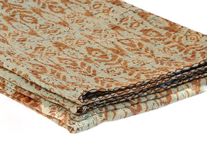 HomeRoots 50" Handcrafted Cotton Throw Blanket in Vibrant Green, Orange, and Teal - Cozy Quilted Design 544511