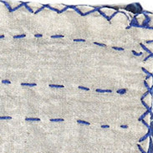 HomeRoots 50" Blue and White Floral Quilted Kantha Throw Blanket - Handmade, Lightweight, Cozy Comfort for All Seasons Cotton - 50"x70" 544512