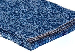 HomeRoots 50" Blue Paisley Kantha Throw Blanket - Artisan Quilted, Lightweight, Cozy Decor for Home Styling Cotton - 50"x70" 544514